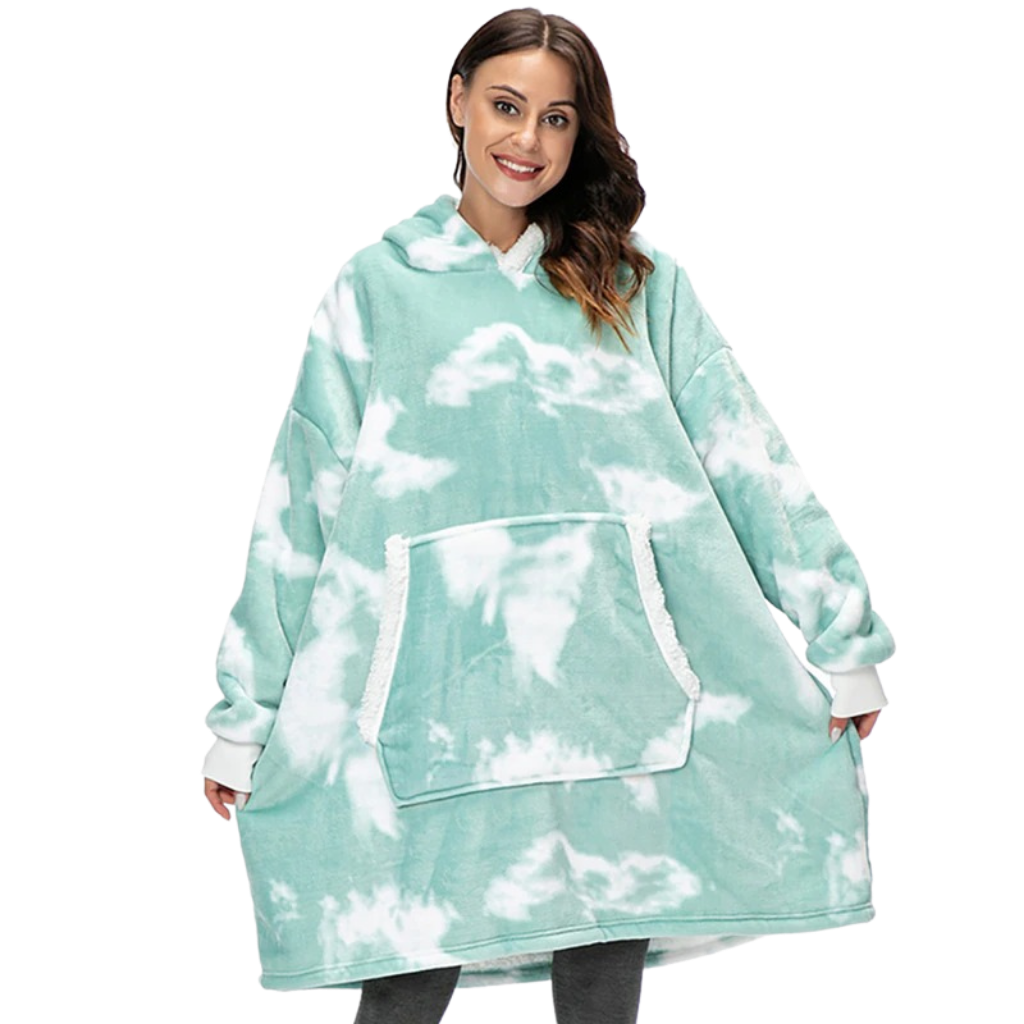 Cozy Oversized Blanket Hoodie with Sherpa Fleece Lining