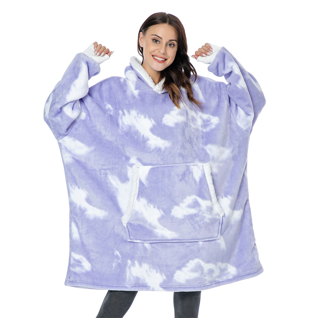 Cozy Oversized Blanket Hoodie with Sherpa Fleece Lining