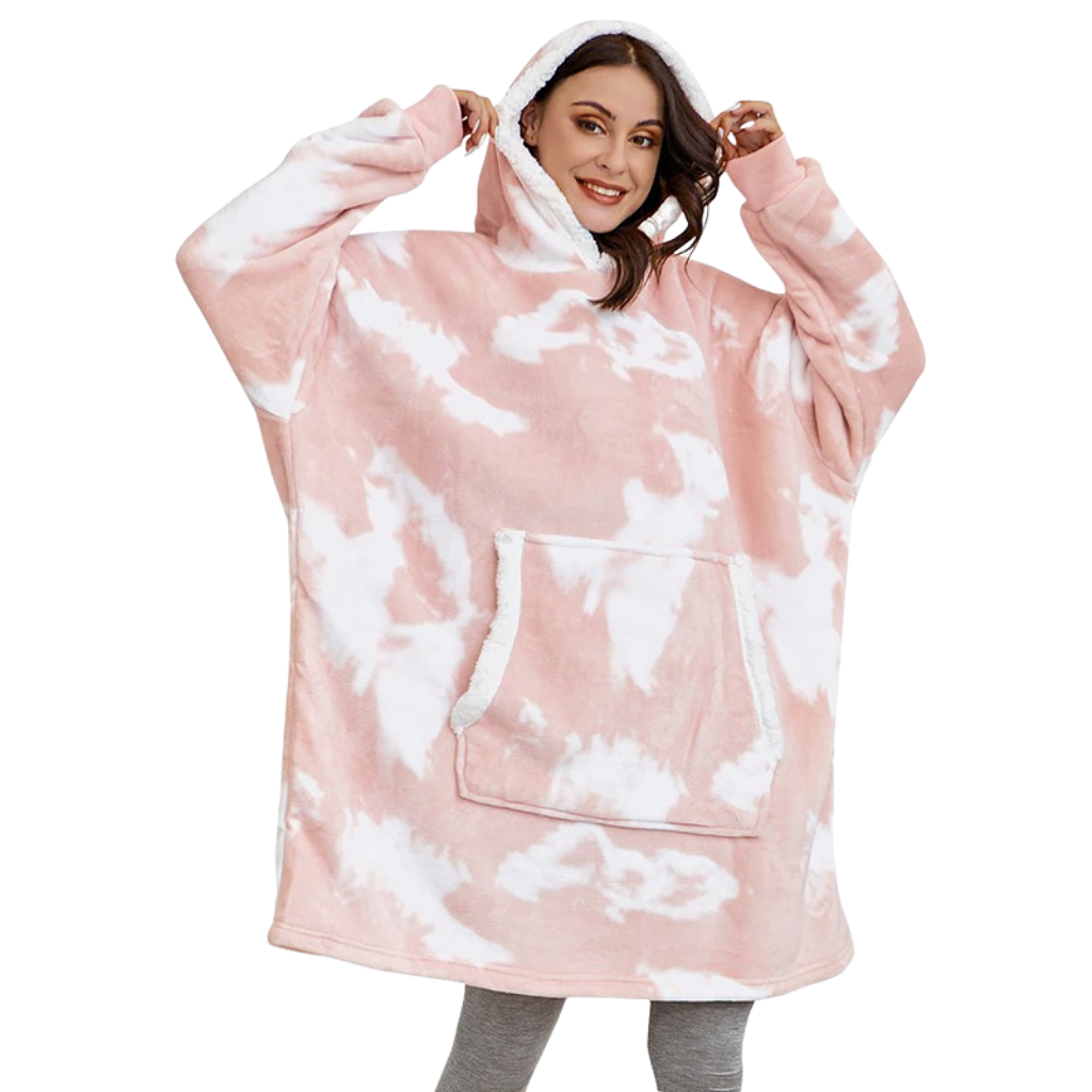 Cozy Oversized Blanket Hoodie with Sherpa Fleece Lining