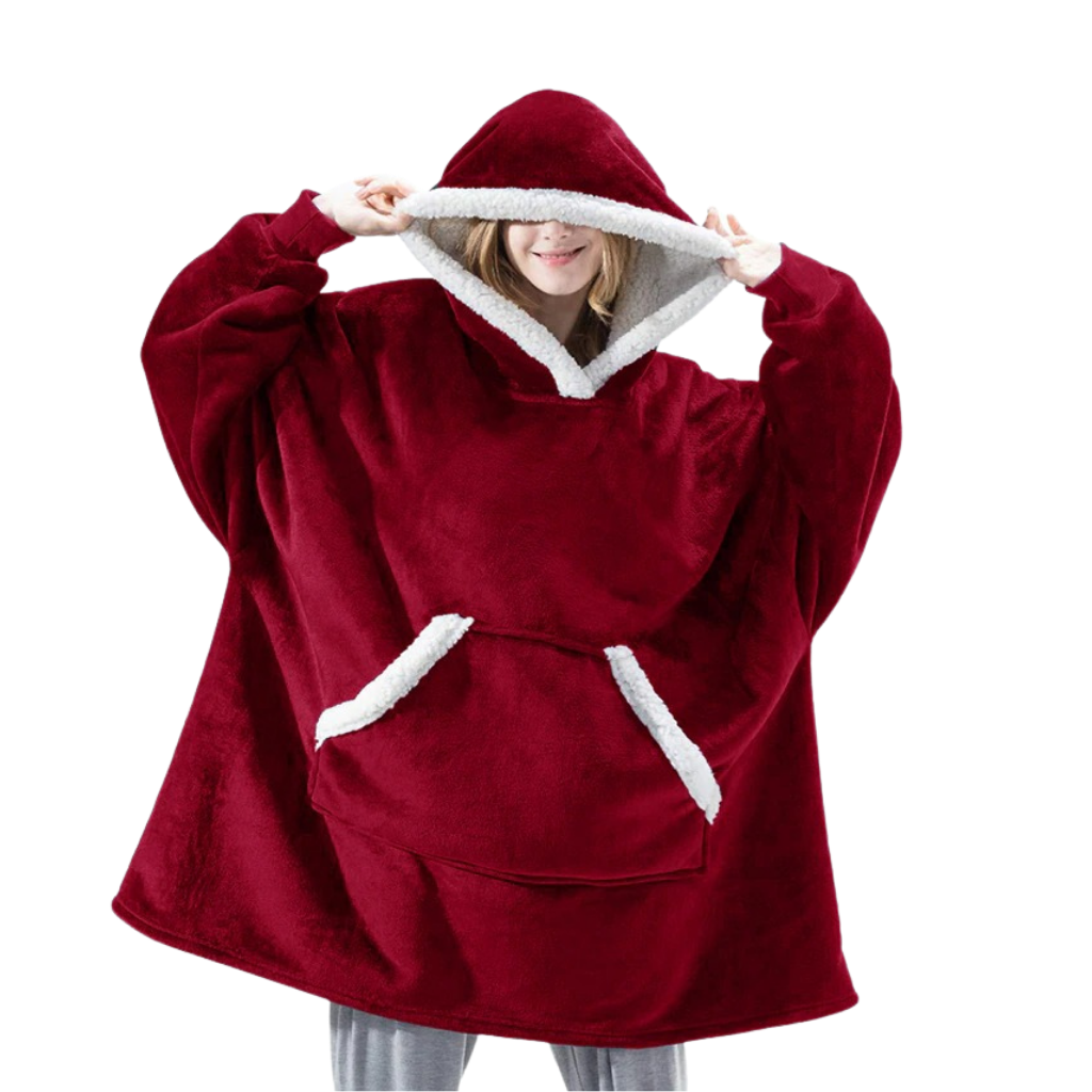 Cozy Oversized Blanket Hoodie with Sherpa Fleece Lining