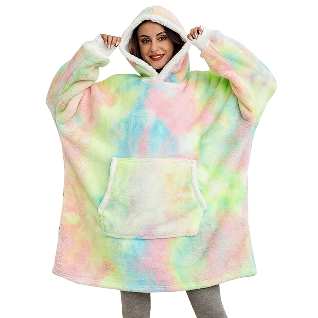 Cozy Oversized Blanket Hoodie with Sherpa Fleece Lining