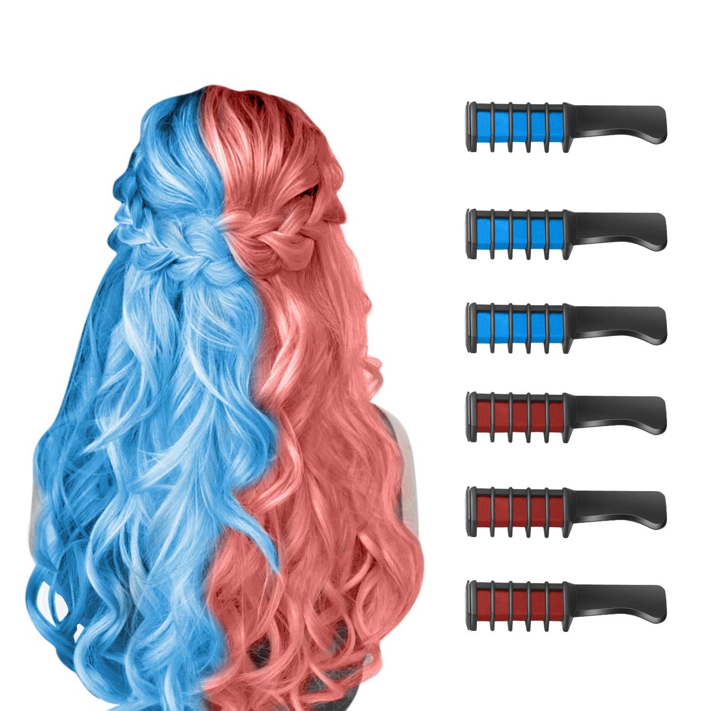 Washable Hair Chalk Comb for Vibrant Temporary Color