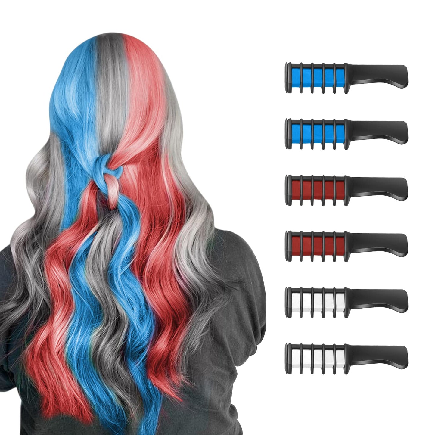 Washable Hair Chalk Comb for Vibrant Temporary Color