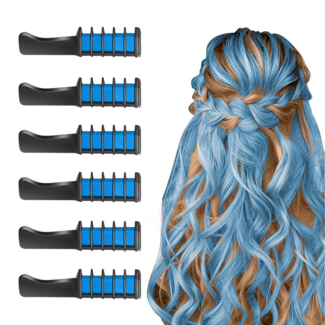 Washable Hair Chalk Comb for Vibrant Temporary Color