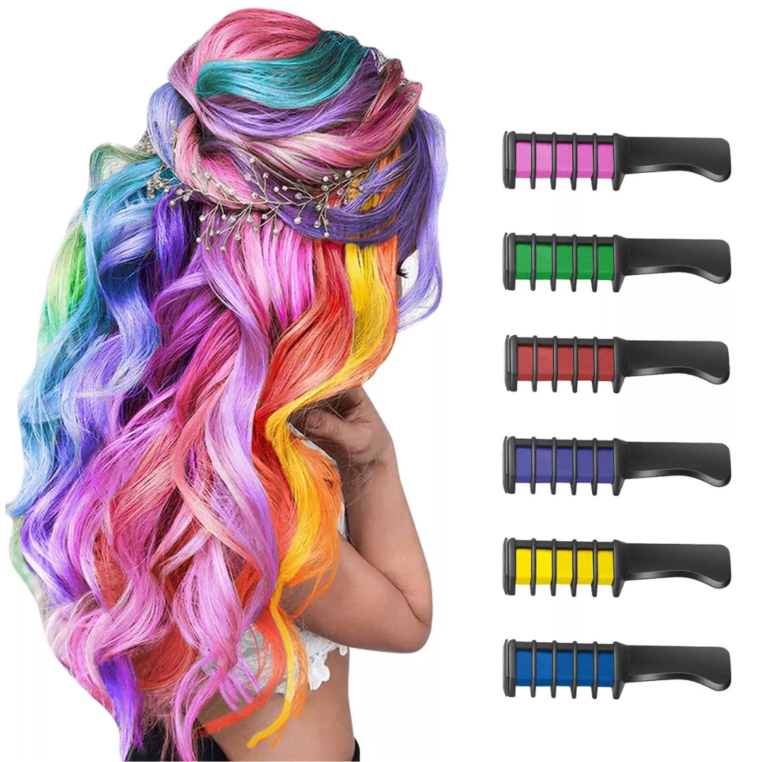 Washable Hair Chalk Comb for Vibrant Temporary Color