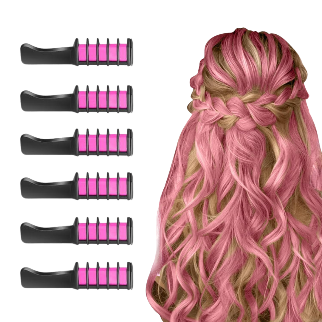 Washable Hair Chalk Comb for Vibrant Temporary Color