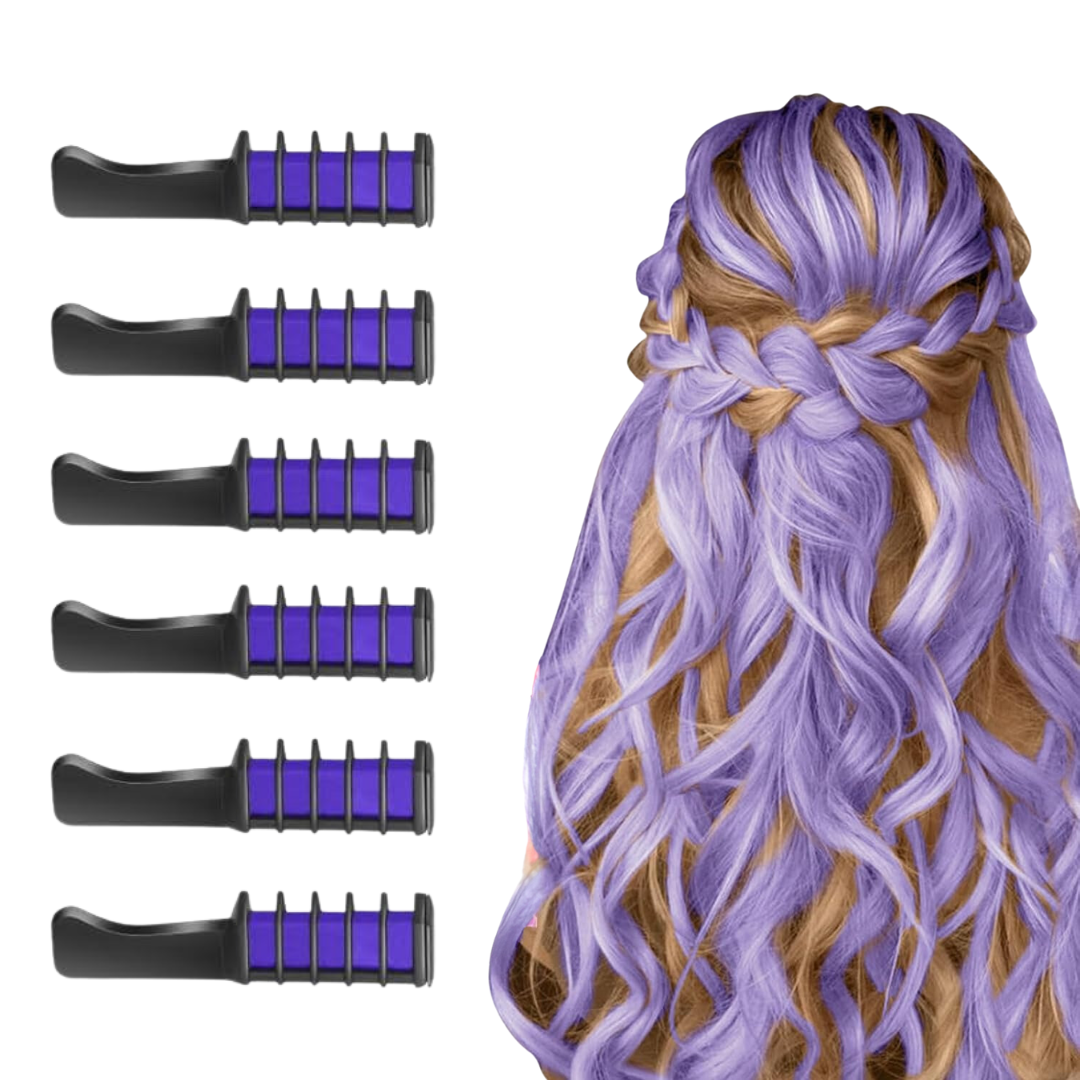 Washable Hair Chalk Comb for Vibrant Temporary Color