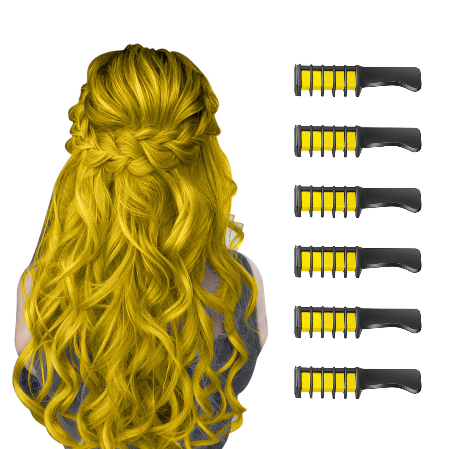 Washable Hair Chalk Comb for Vibrant Temporary Color