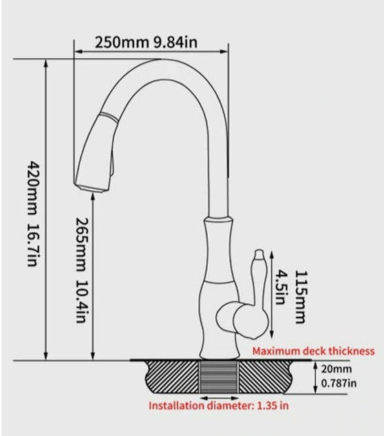 Pull-Out Kitchen Faucet | Sink Tap | Kitchen Sink Faucet