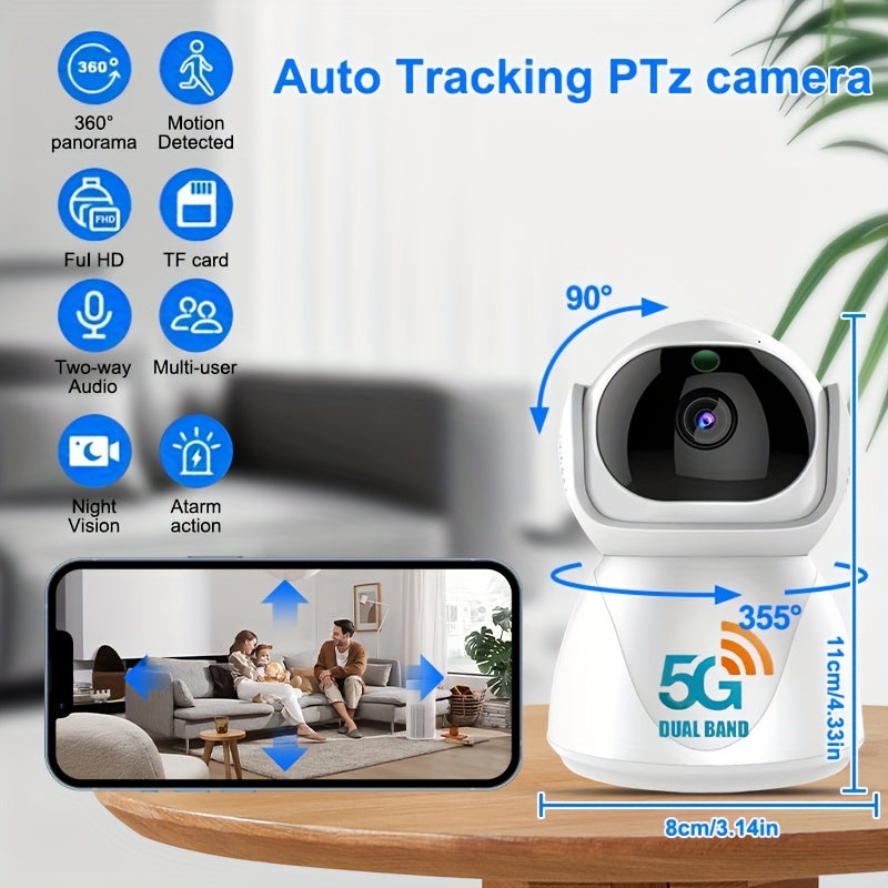 1080p HD Indoor Wi-Fi Security Camera with USB Power and Sound Tracking
