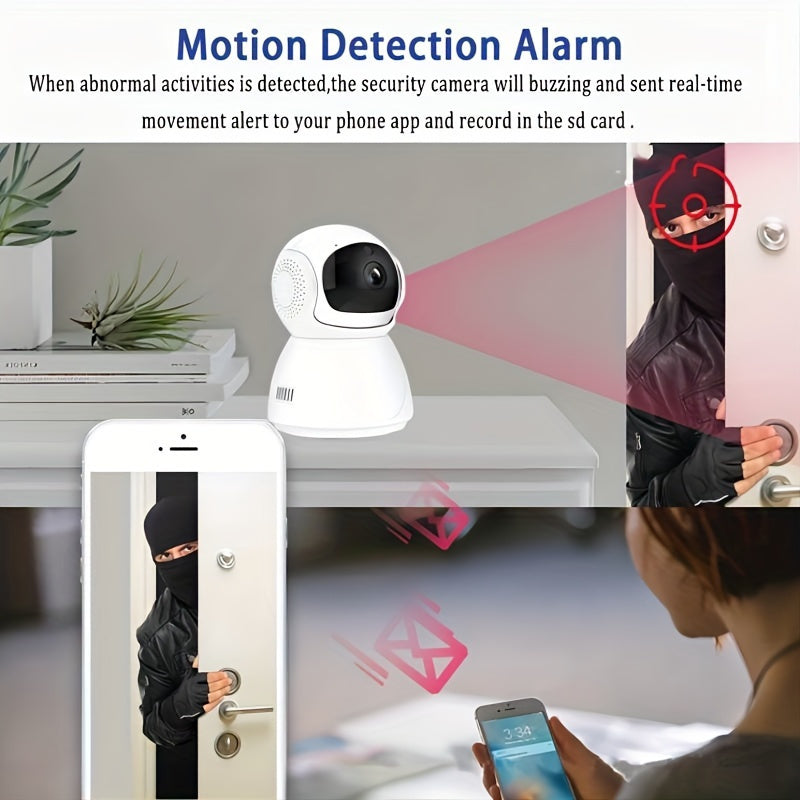 1080p HD Indoor Wi-Fi Security Camera with USB Power and Sound Tracking