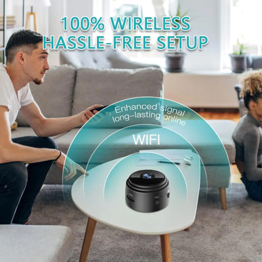 Compact Wireless HD Security Camera for Indoor and Outdoor Use