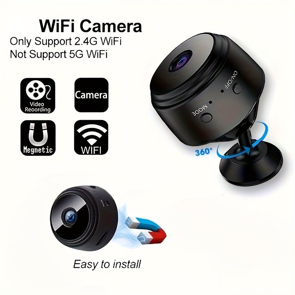 Compact Wireless HD Security Camera for Indoor and Outdoor Use