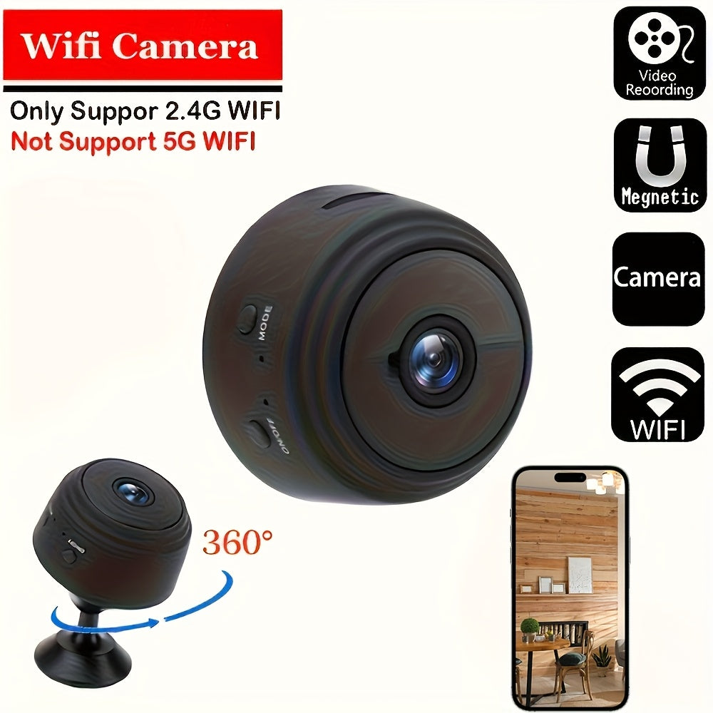 Compact Wireless HD Security Camera for Indoor and Outdoor Use