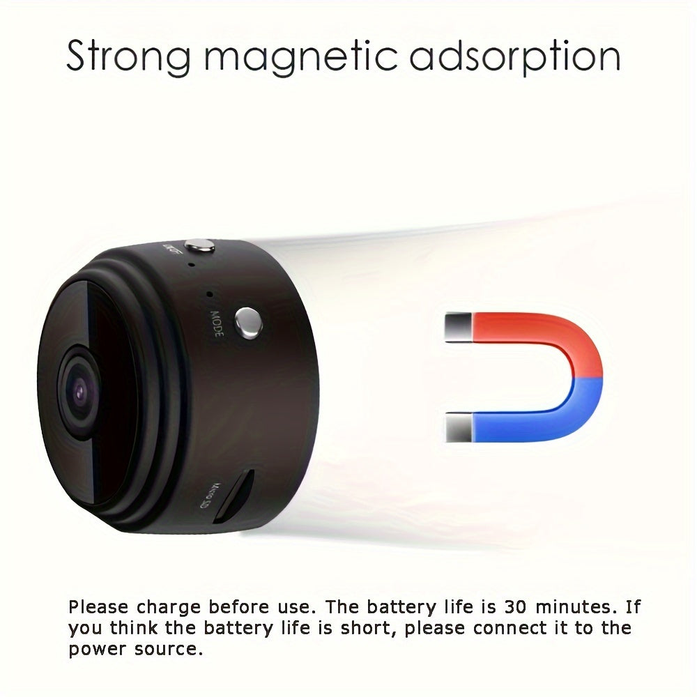 Wireless Portable Surveillance Camera with Rechargeable Battery