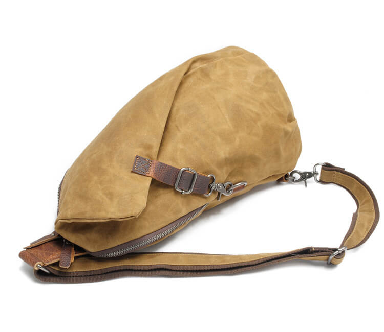Water-Resistant Canvas Crossbody Bag with Anti-Theft Pocket