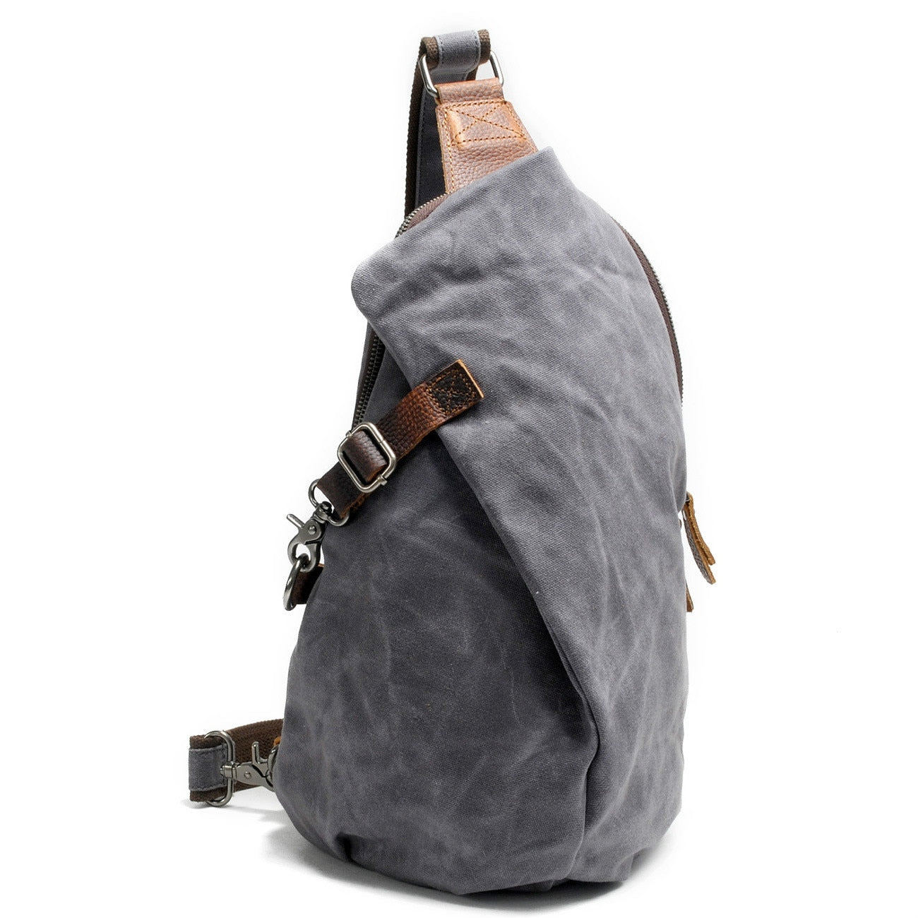 Water-Resistant Canvas Crossbody Bag with Anti-Theft Pocket