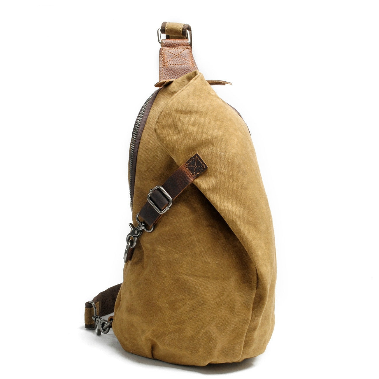 Water-Resistant Canvas Crossbody Bag with Anti-Theft Pocket