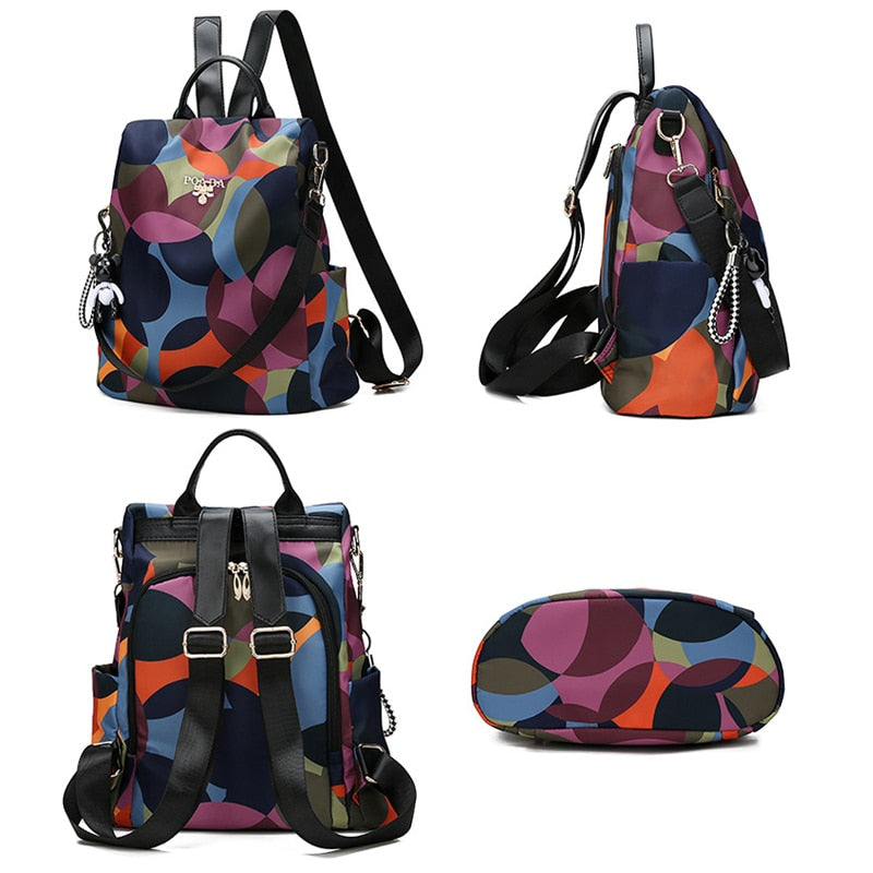 Water-Resistant Anti-Theft Backpack with Hidden Back Access and Multi-Pocket Design