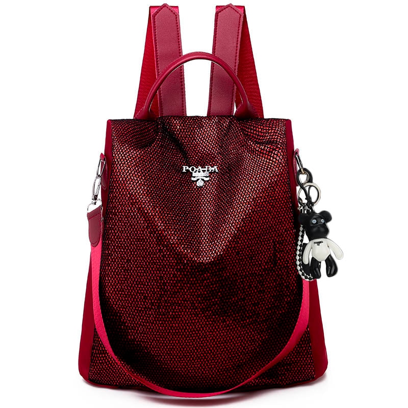 Water-Resistant Anti-Theft Backpack with Hidden Back Access and Multi-Pocket Design