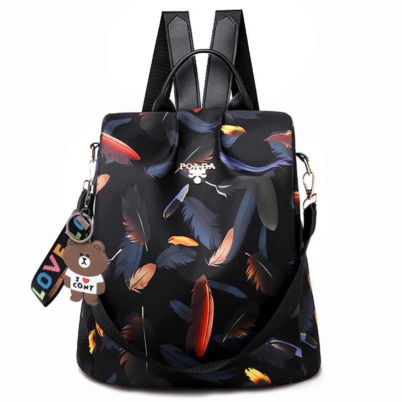 Water-Resistant Anti-Theft Backpack with Hidden Back Access and Multi-Pocket Design