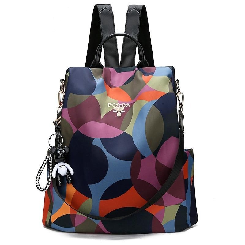 Water-Resistant Anti-Theft Backpack with Hidden Back Access and Multi-Pocket Design