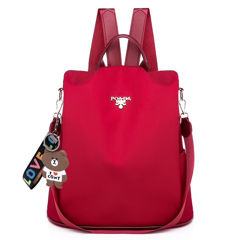 Water-Resistant Anti-Theft Backpack with Hidden Back Access and Multi-Pocket Design