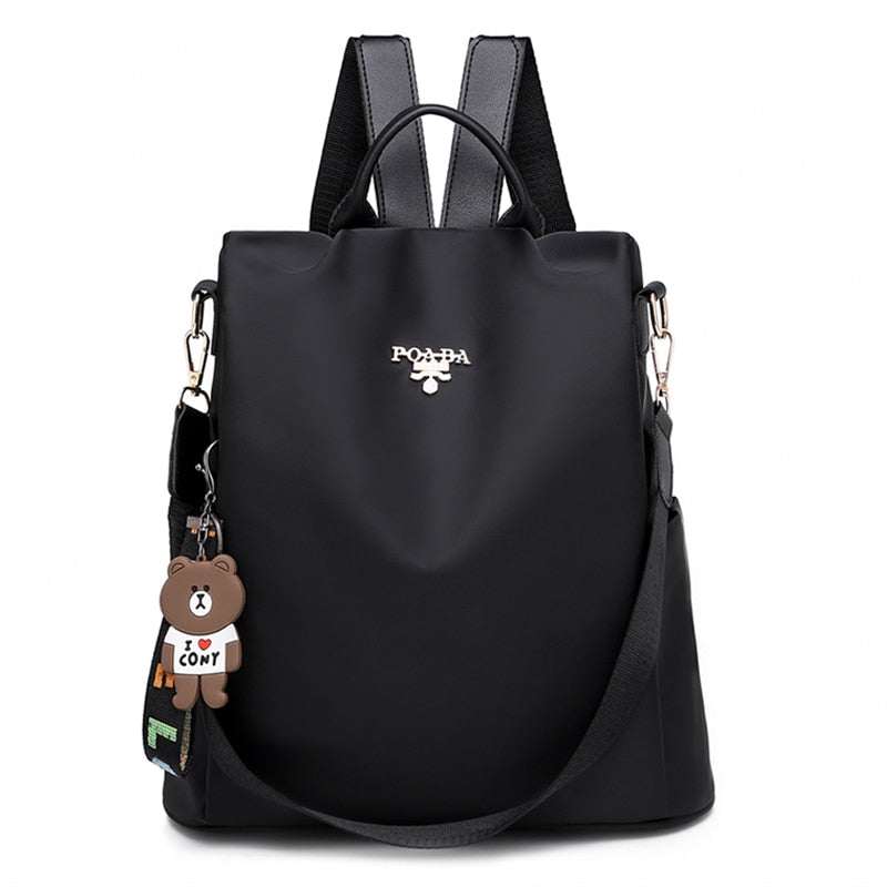 Water-Resistant Anti-Theft Backpack with Hidden Back Access and Multi-Pocket Design