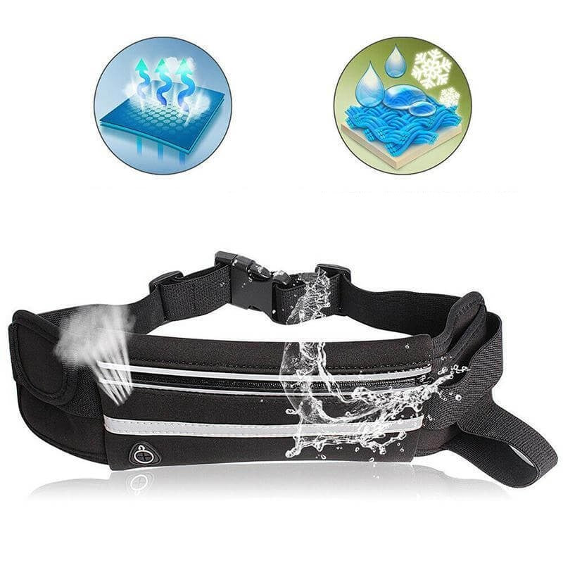 Water-Resistant Adjustable Running Waist Belt with Headphone Port – Buy 1 Get 1 Free