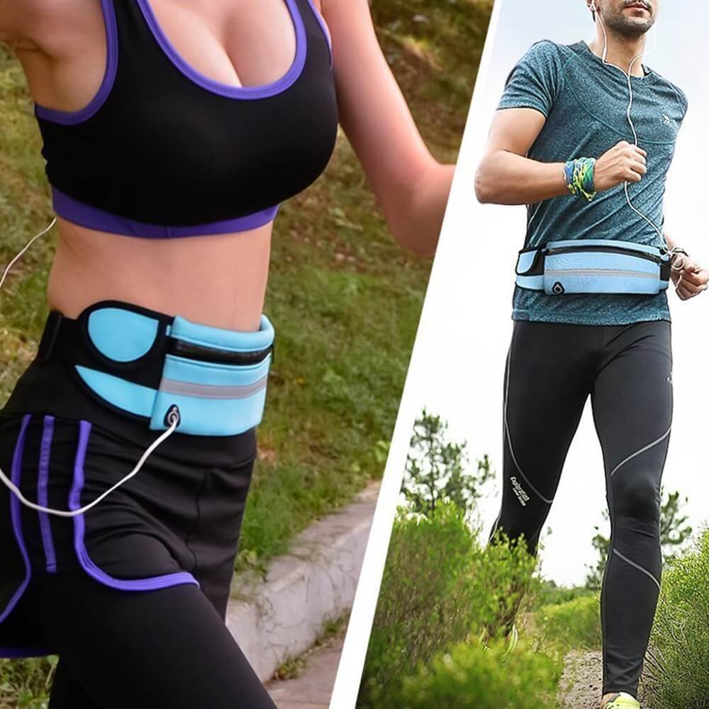 Water-Resistant Adjustable Running Waist Belt with Headphone Port – Buy 1 Get 1 Free