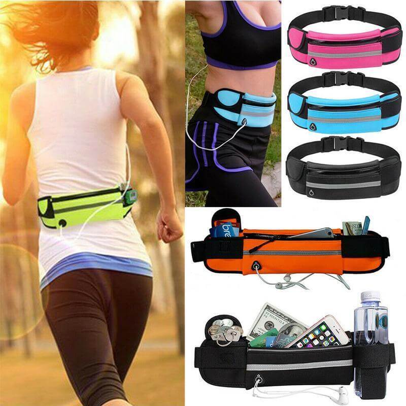 Water-Resistant Adjustable Running Waist Belt with Headphone Port – Buy 1 Get 1 Free