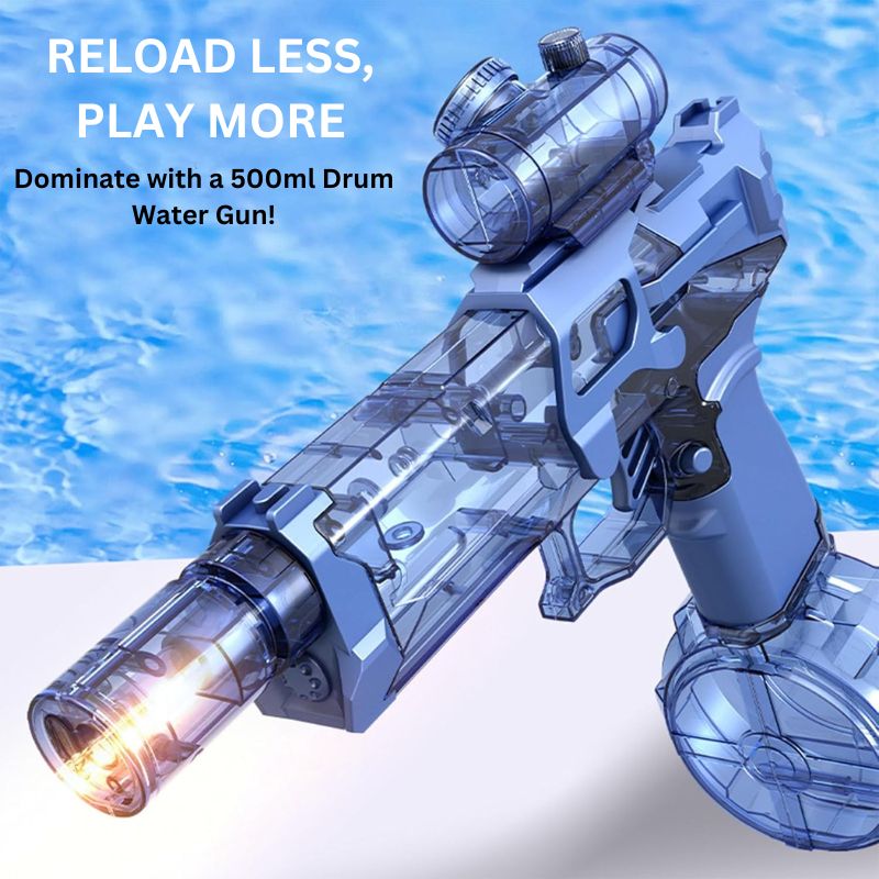 Electric Water Gun with LED Lights and Ergonomic Grip
