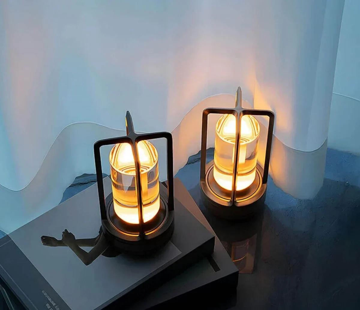 Waterproof Portable Crystal Lantern Table Lamp