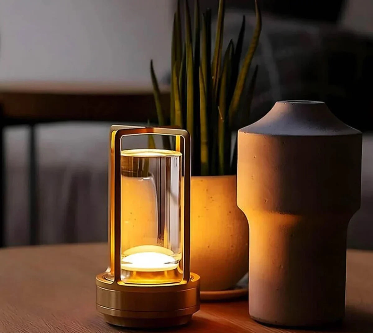 Waterproof Portable Crystal Lantern Table Lamp