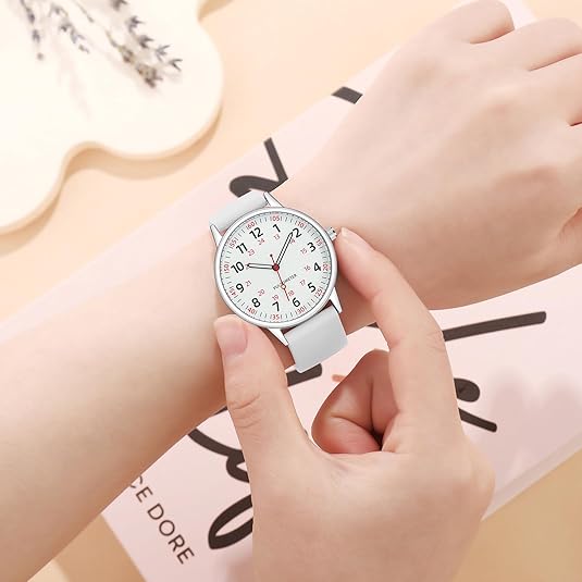 Waterproof Analogue Nurse Watch with Silicone Strap