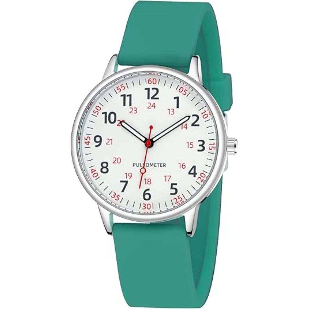 Waterproof Analogue Nurse Watch with Silicone Strap
