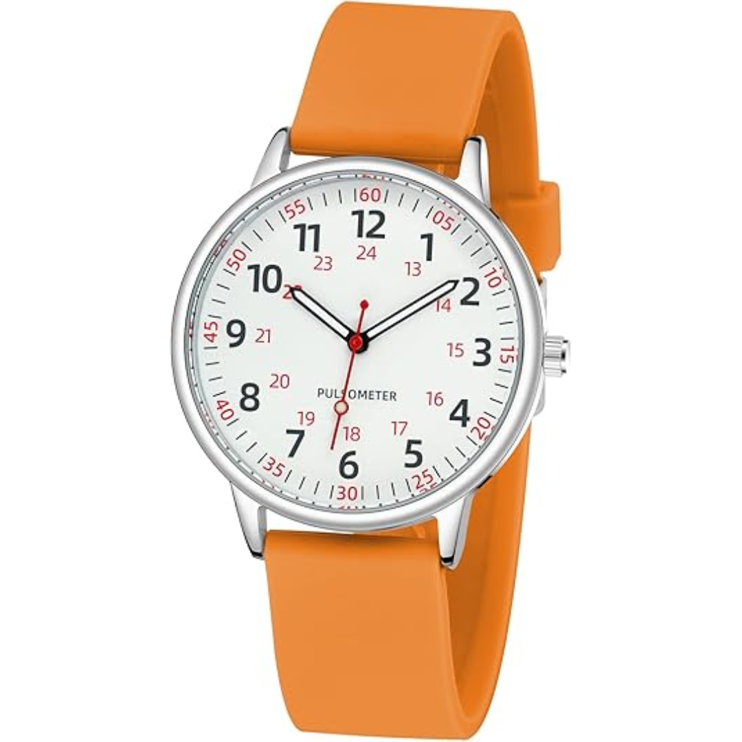 Waterproof Analogue Nurse Watch with Silicone Strap