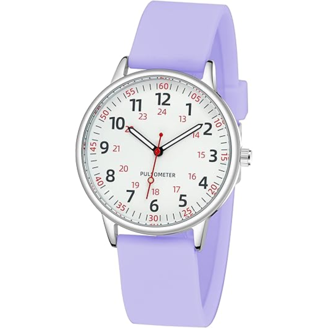 Waterproof Analogue Nurse Watch with Silicone Strap