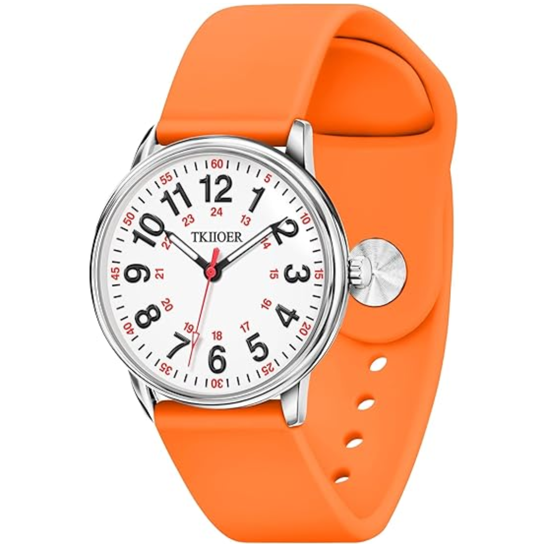 Waterproof Luminous Nurses Watch with Military Time