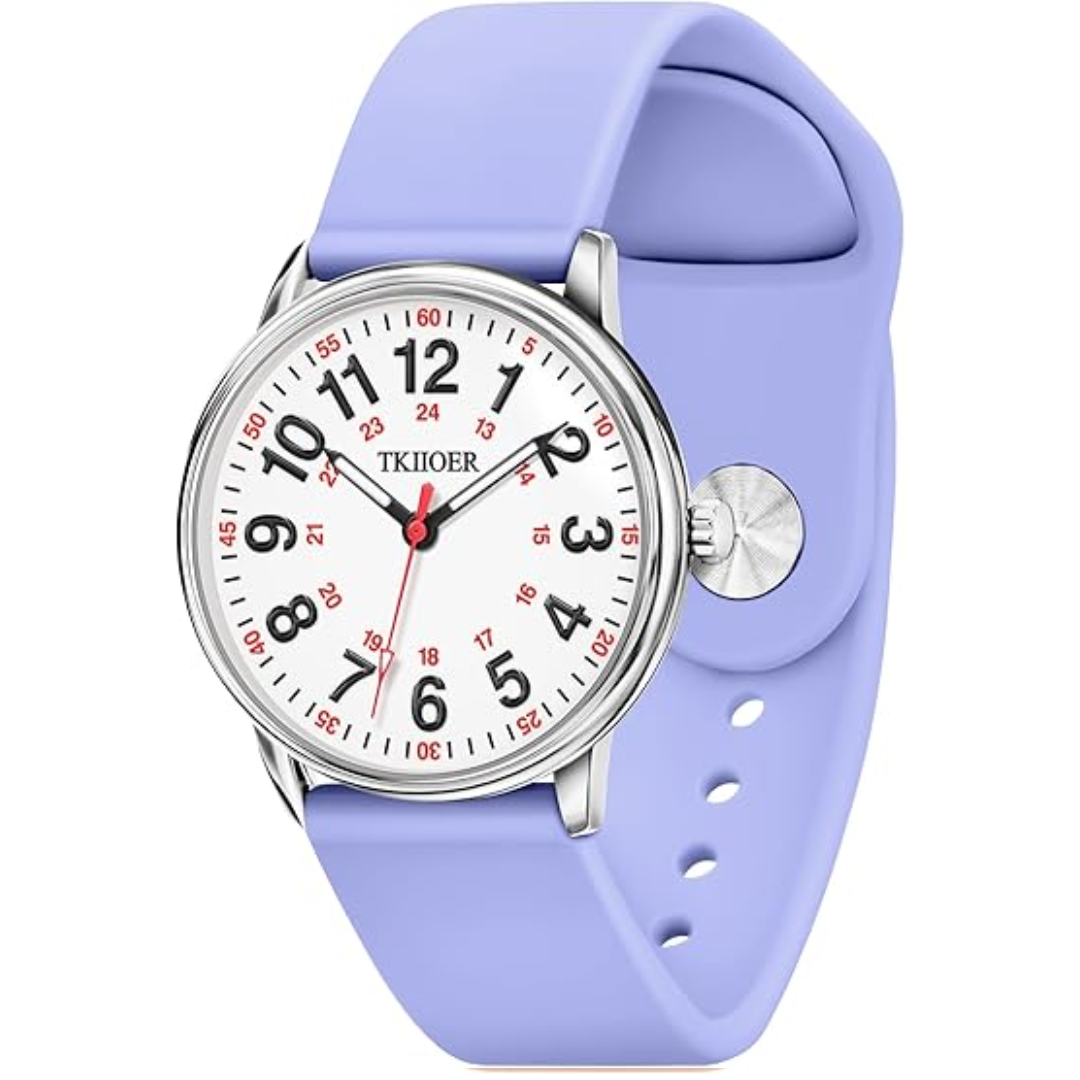 Waterproof Luminous Nurses Watch with Military Time