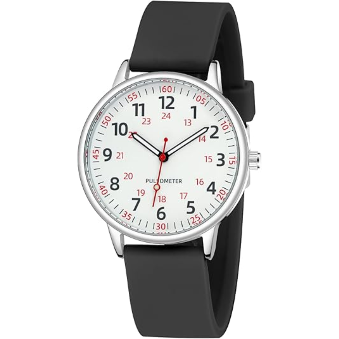 Waterproof Analogue Nurse Watch with Silicone Band