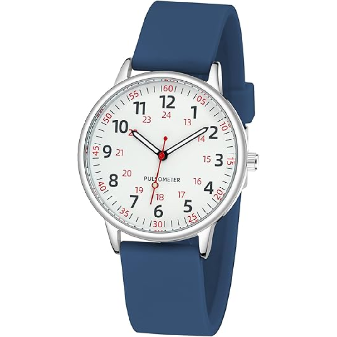 Waterproof Analogue Nurse Watch with Silicone Band