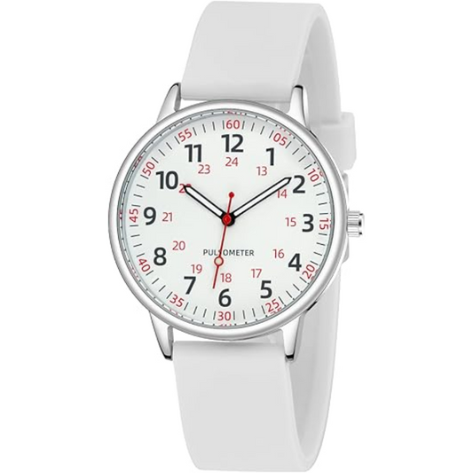 Waterproof Analogue Nurse Watch with Silicone Band