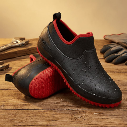 Waterproof Slip-On Work Shoes with Non-Slip Sole
