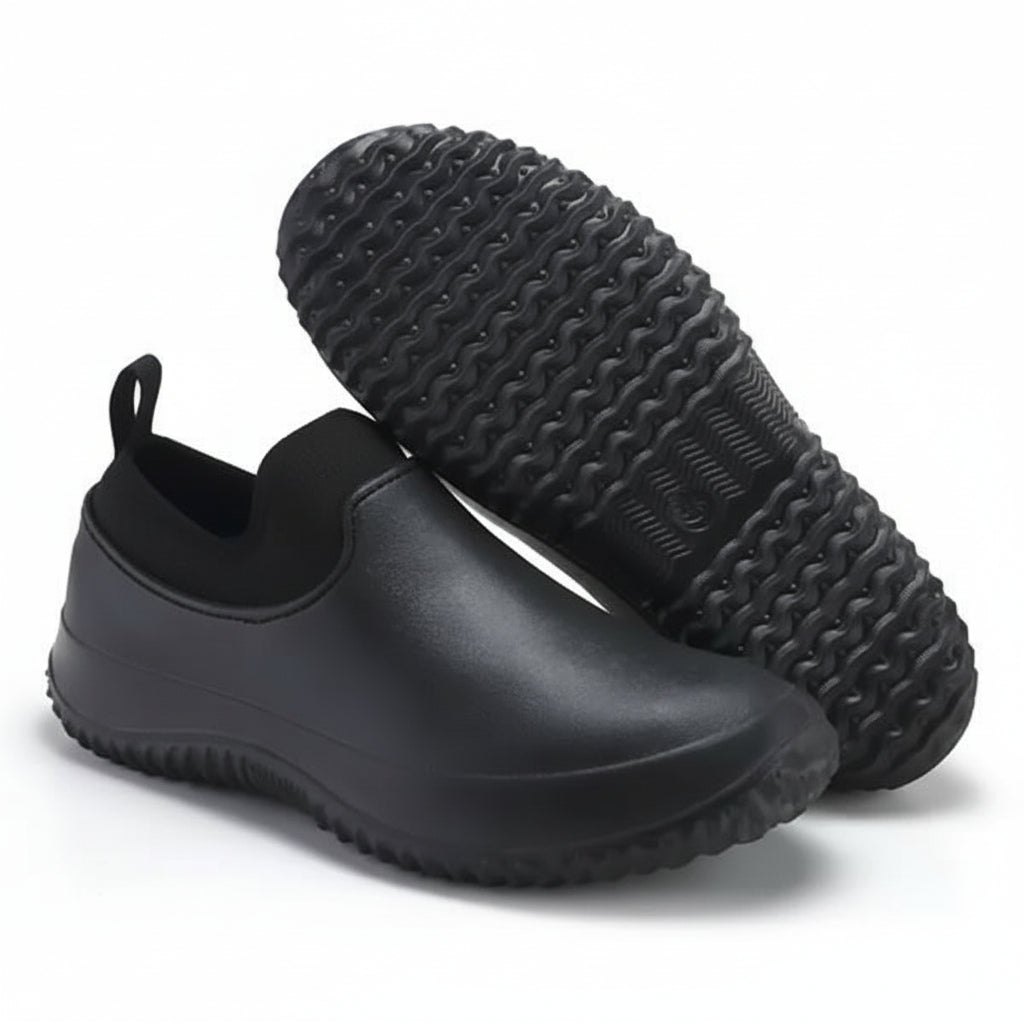 Waterproof Slip-On Work Shoes with Non-Slip Sole