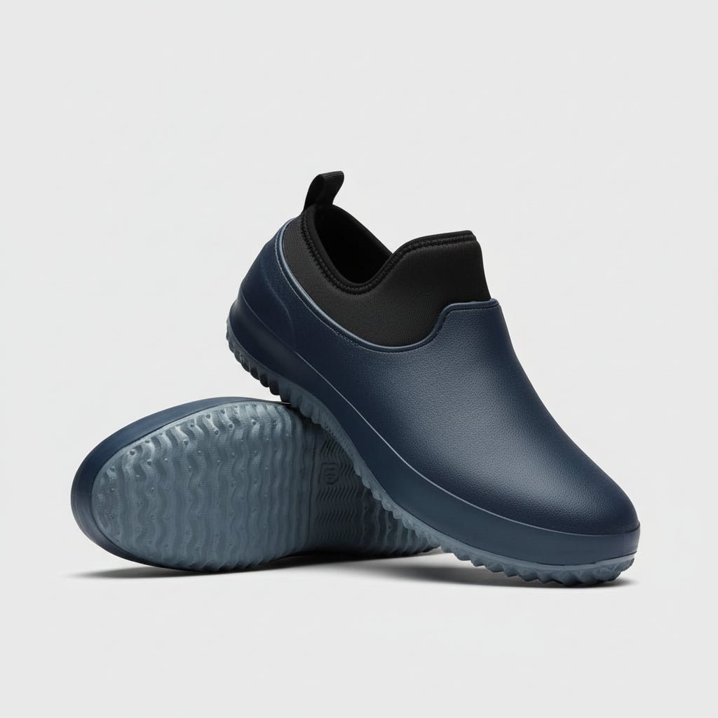 Waterproof Slip-On Work Shoes with Non-Slip Sole