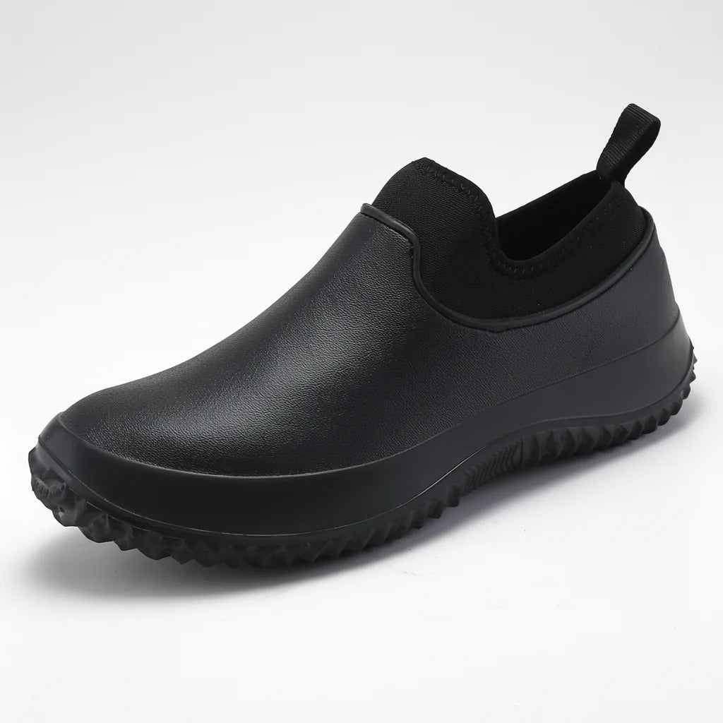 Waterproof Slip-On Work Shoes with Non-Slip Sole