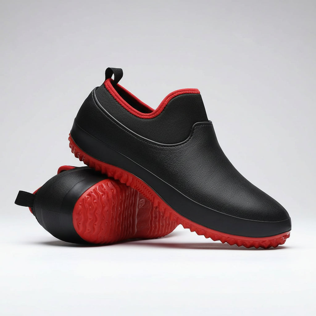Waterproof Slip-On Work Shoes with Non-Slip Sole