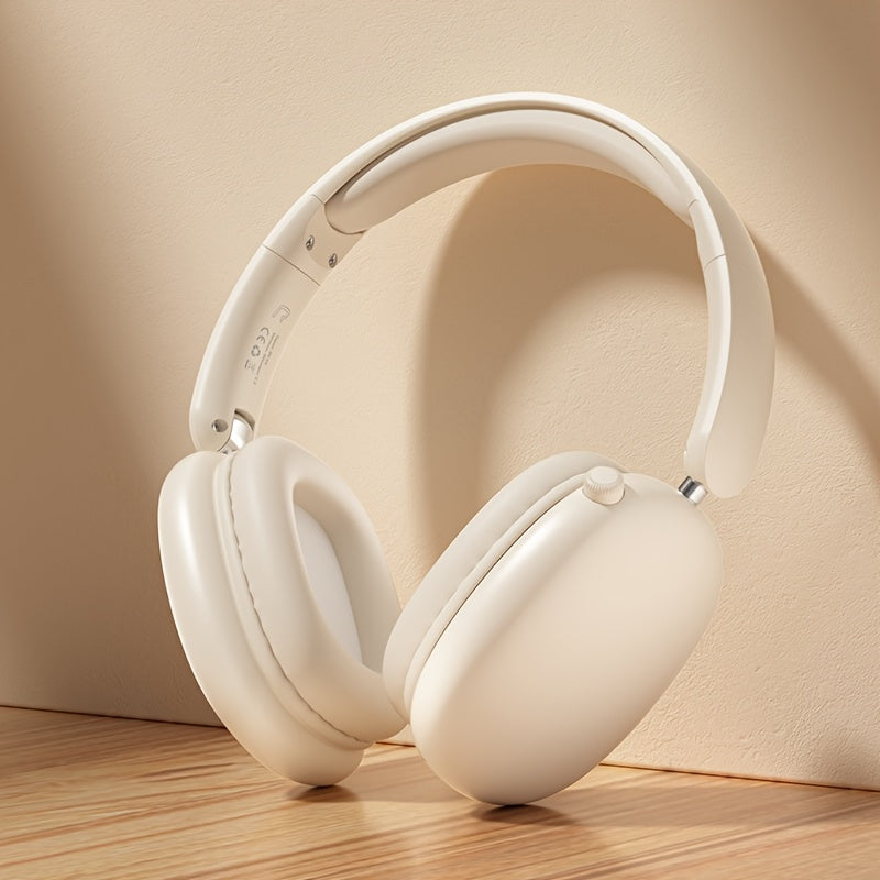Wireless Foldable Headset with Adjustable Fit and Built-in Microphone