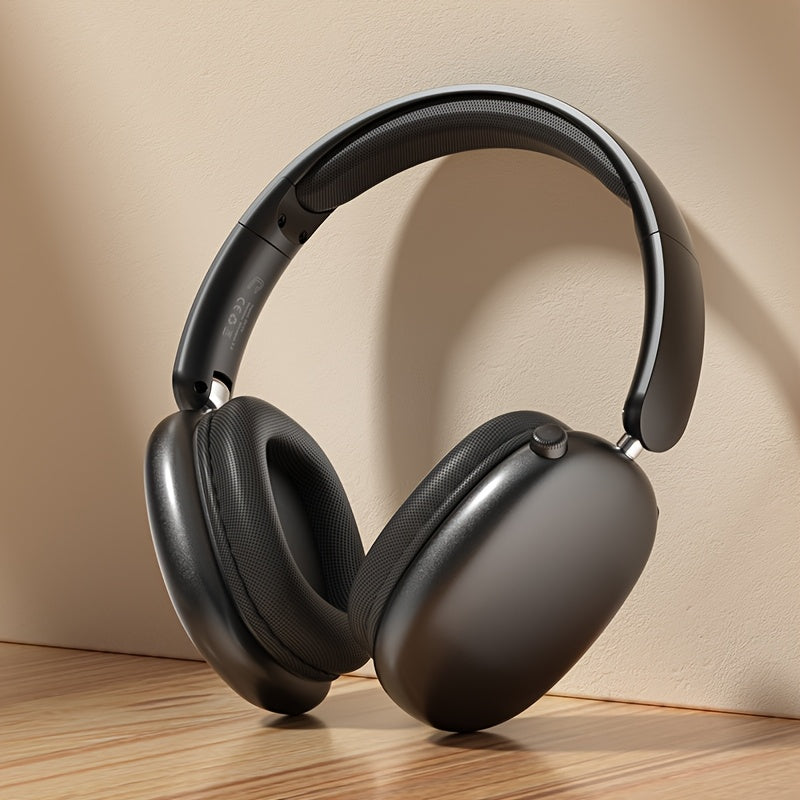 Wireless Foldable Headset with Adjustable Fit and Built-in Microphone